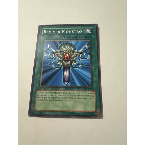 Yu-Gi-Oh 1st Edition Portuguese DIY-P030 Reviver Monstro ( Monster Reborn) - Picture 1 of 2
